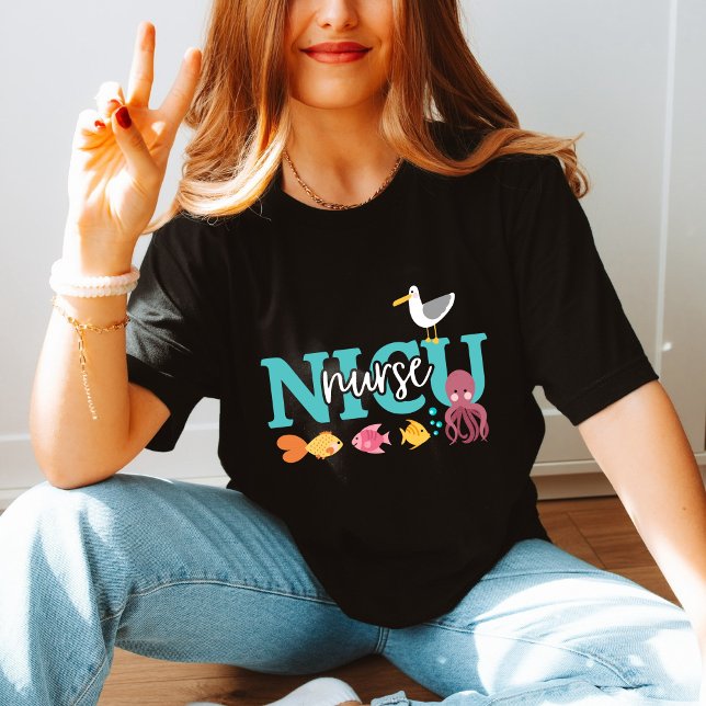 NICU Nurse T Shirt: Beneath the Waves Cute Tee (Creator Uploaded)