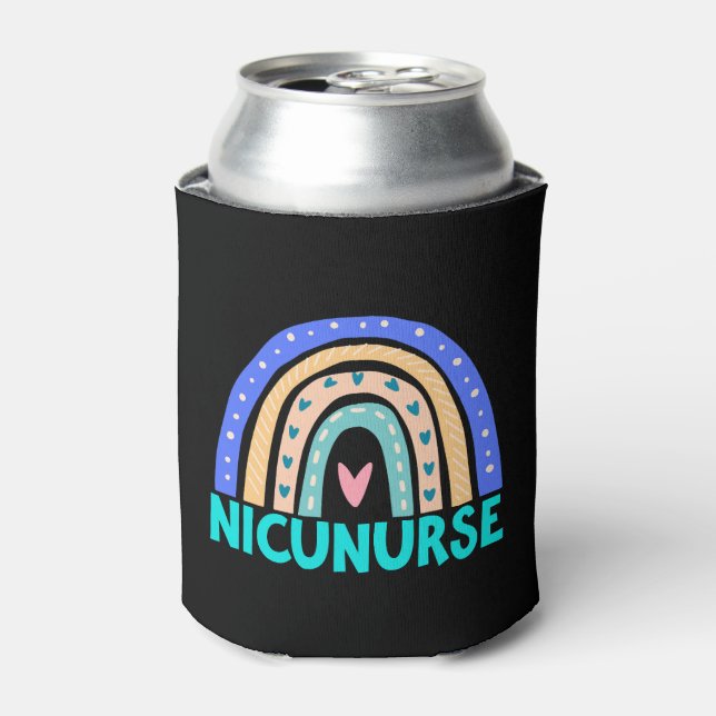 nicu nurse tee shirts,cute nicu nurse s can cooler (Can Front)
