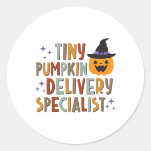 Nicu Nurse Tiny Pumpkin Delivery Specialist Labour Classic Round Sticker