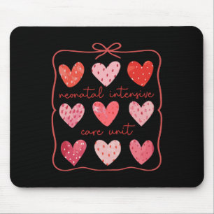 Nicu Nurse Valentines Day Boho Heart Love Neonatal Mouse Mat