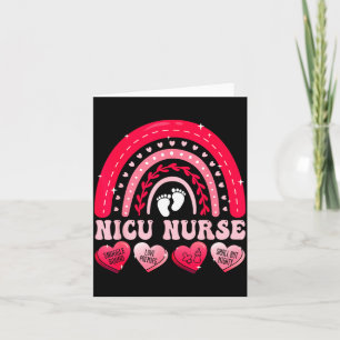 Nicu Nurse Valentines Day Rainbow Neonatal Rn Hear Card