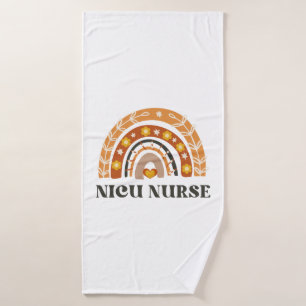 NICU Nurse Vintage Rainbow Bath Towel