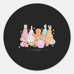 Nicu Nurse Xmas Gingerbread Neonatal Intensive Car Classic Round Sticker
