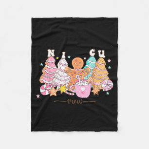 Nicu Nurse Xmas Gingerbread Neonatal Intensive Car Fleece Blanket