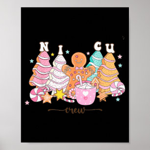 Nicu Nurse Xmas Gingerbread Neonatal Intensive Car Poster