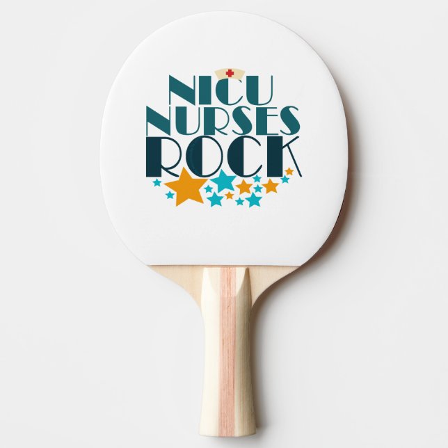 NICU Nurses Rock Ping Pong Paddle (Front)