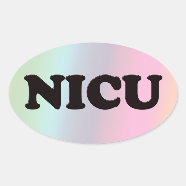 NICU OVAL STICKER (Front)