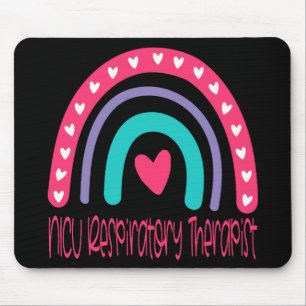 NICU Respiratory Therapist Boho Rainbow Mouse Mat