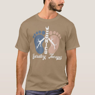 Nicu Respiratory Therapist Rrt Credential Lung Squ T-Shirt
