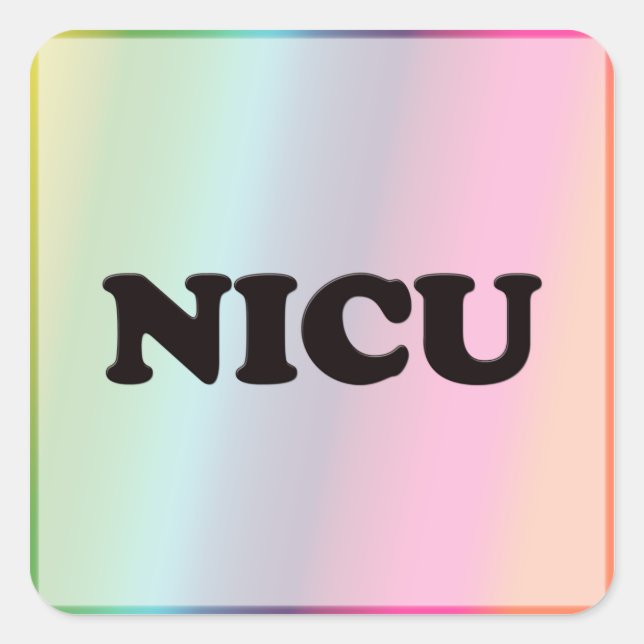 NICU SQUARE STICKER (Front)