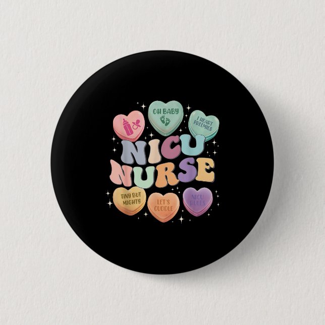 Nicu Valentine Nicu Nurse Valentines Day Icu Nurse 6 Cm Round Badge (Front)