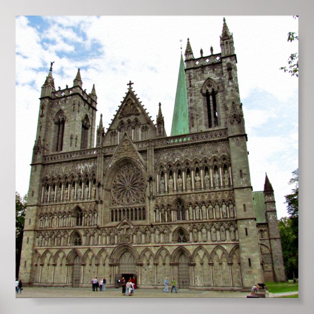 Nidaros Cathedral Trondheim Norway Poster (Front)