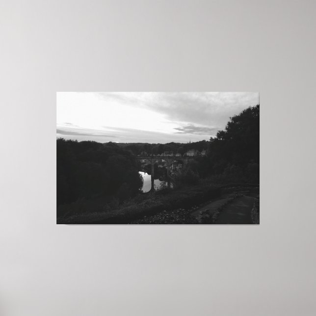 Nidd Gorge At Dusk Canvas Print (Front)