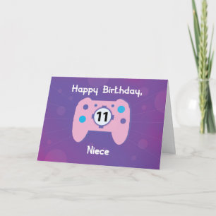 Niece 11 Year Old Birthday Gamer Controller Card