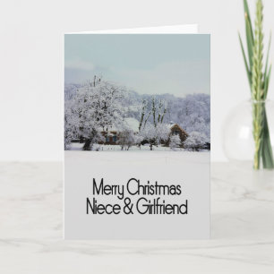 niece and girlfriend  Merry Christmas card