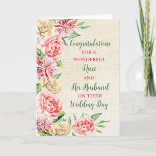 Niece and Her Husband Wedding Congratulations Card