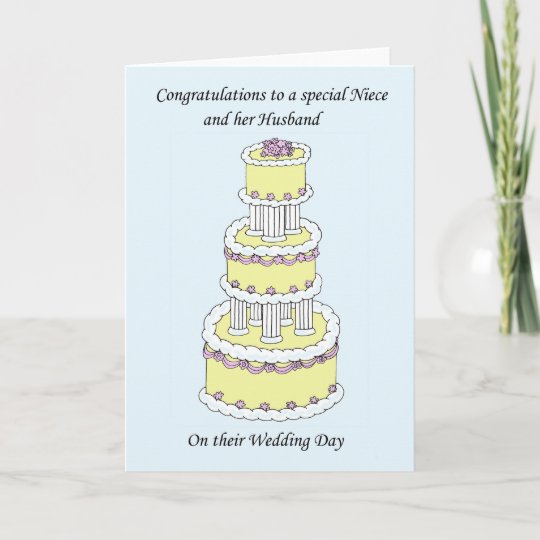  Niece and her Husband Wedding Congratulations . Card Zazzle.co.uk