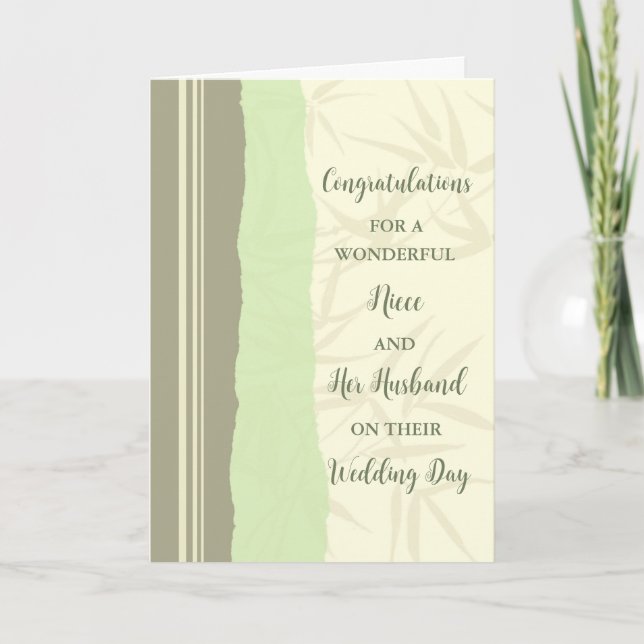 Niece and Her Husband Wedding Day Congratulations Card (Front)