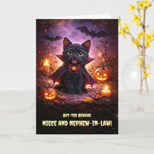 Niece and Husband Nephew in Law Halloween Cute Card
