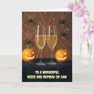 Niece and Nephew in Law Happy Halloween Cute Card