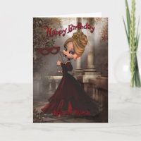 Niece Birthday Card with Moonies Cutie Pie Masquer