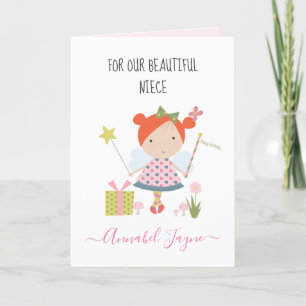 Niece birthday fairy girls whimsical card