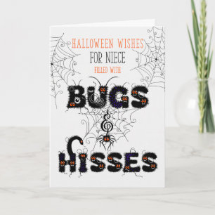 Niece Bugs and Hisses Halloween Card