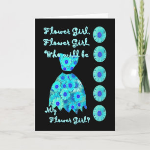 NIECE Flower Girl Invitation TURQUOISE Dress