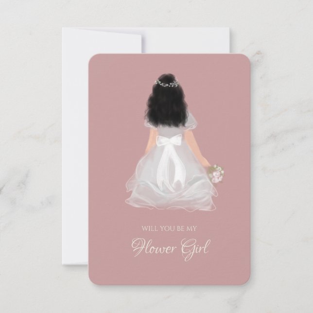 Niece Flower Girl Junior Bridesmaid Proposal Card (Front)