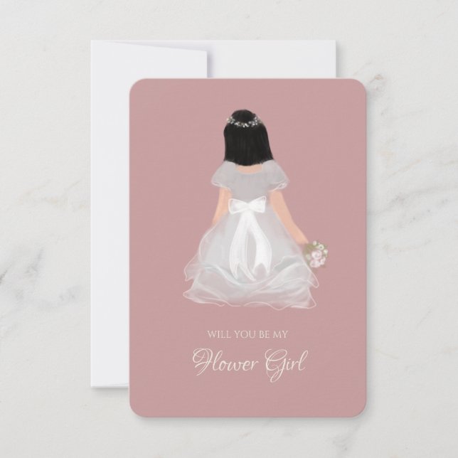 Niece Flower Girl Junior Bridesmaid Proposal Card (Front)
