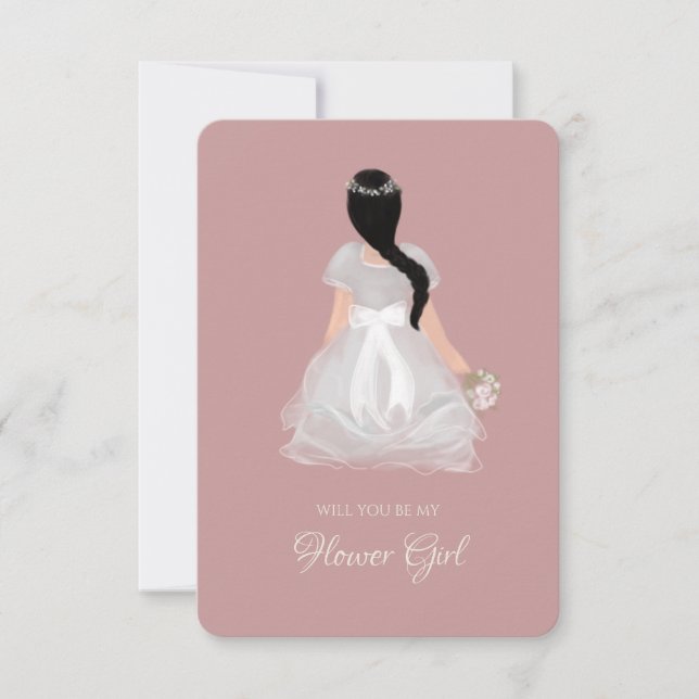 Niece Flower Girl Junior Bridesmaid Proposal Card (Front)