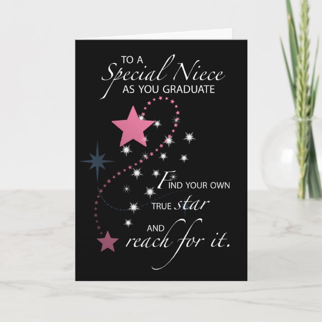 Niece Graduation Star Card (Front)