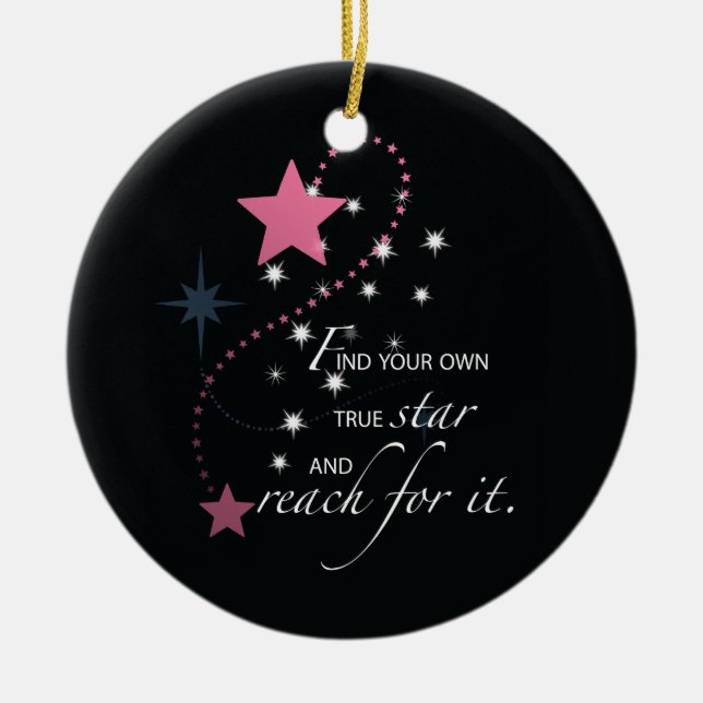 Niece Graduation Star, Gift, Custom Round Gifts Ceramic Tree Decoration (Front)