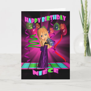 Niece Happy Birthday with Cute little Cutie Pie ba Card