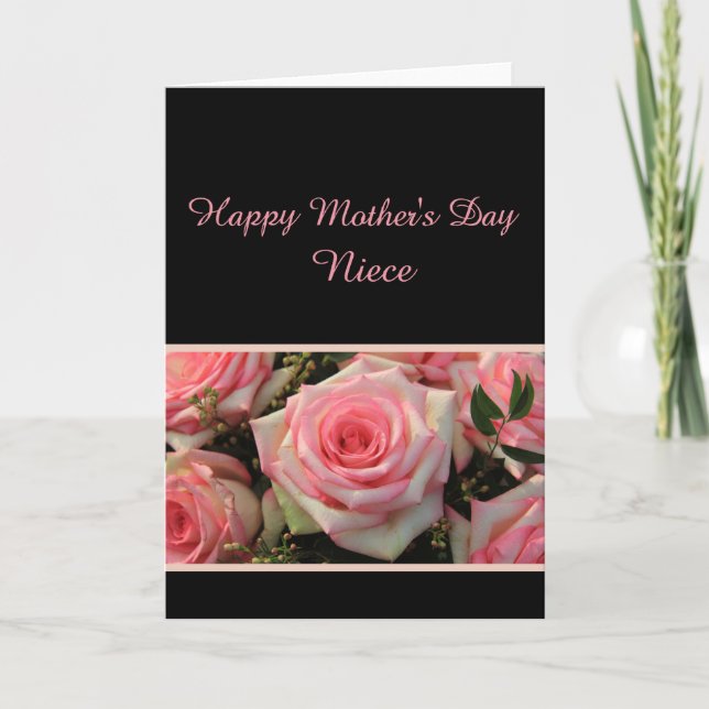 Niece   Happy Mother's Day rose card (Front)