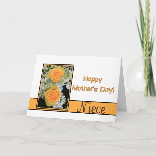 Niece   Happy Mother's Day rose card (Front)