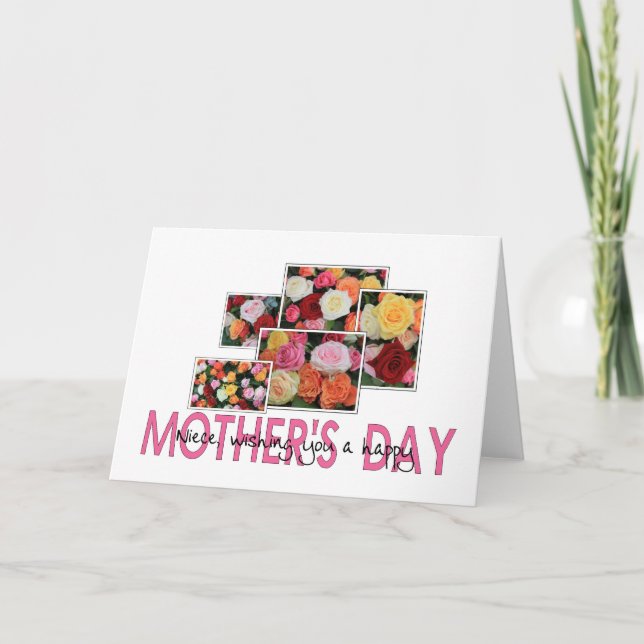 Niece   Happy Mother's Day rose card (Front)