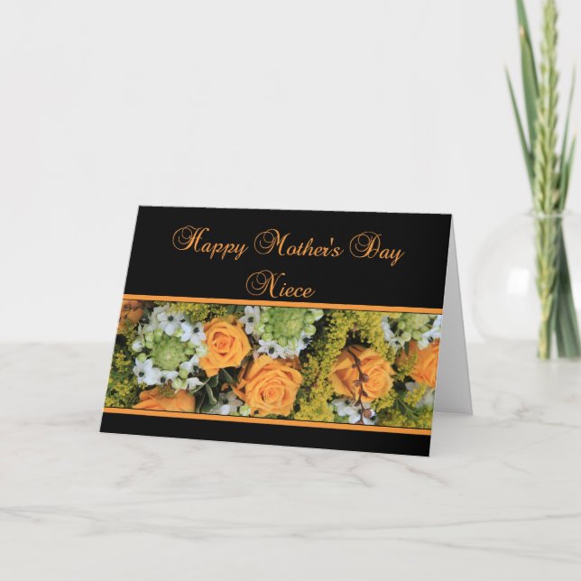 Niece   Happy Mother's Day rose card (Front)
