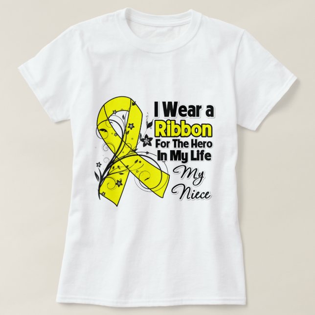 Niece Hero in My Life Sarcoma T-Shirt (Design Front)