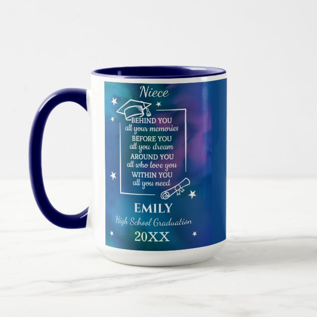 Niece High School Graduation Custom Name and Year  Mug (Left)