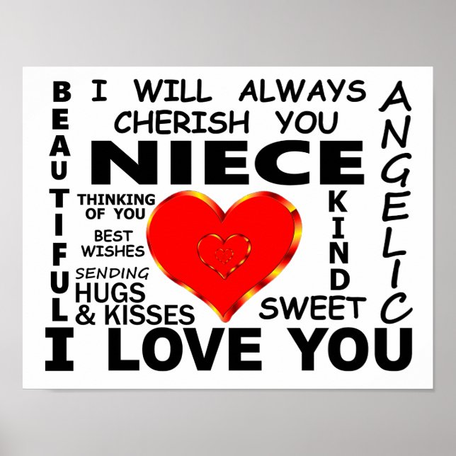 Niece I Love You Poster (Front)