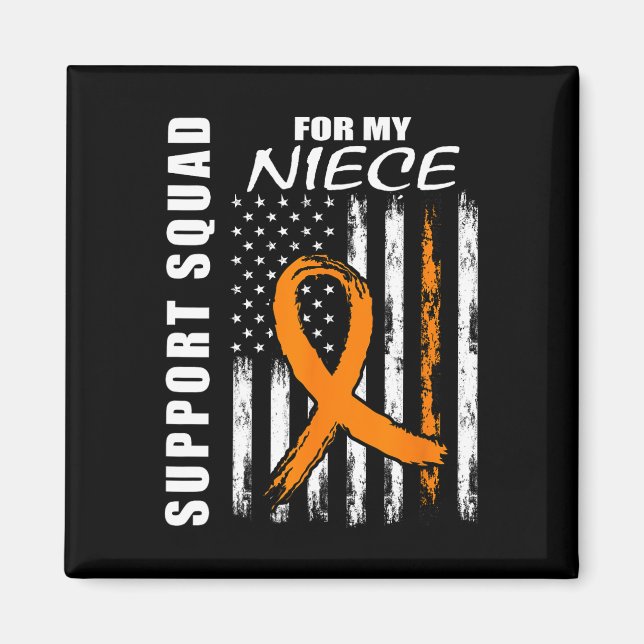 Niece Multiple Sclerosis Awareness Usa Flag Suppor Magnet (Front)