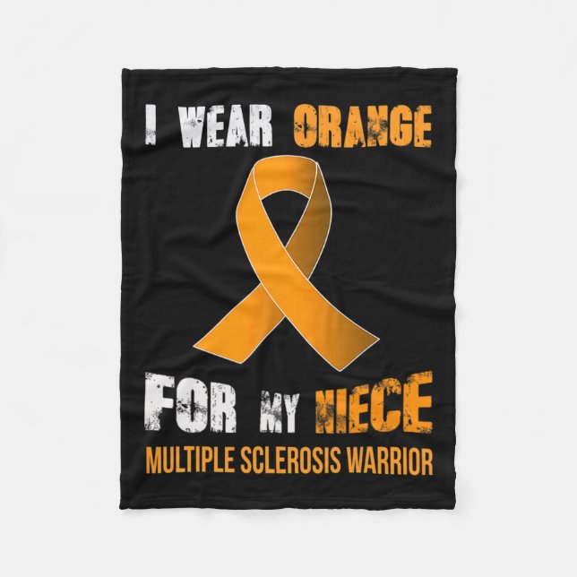 Niece - My Multiple Sclerosis Warrior  Fleece Blanket (Front)