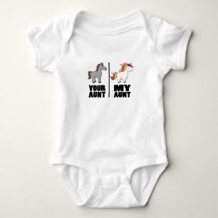 Niece Nephew Auntie Funny Horse Your Aunt My Aunt Baby Bodysuit