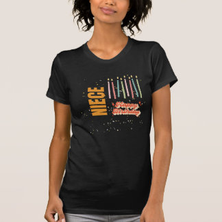 Niece Nibling Birthday Candles Custom Personalised T-Shirt