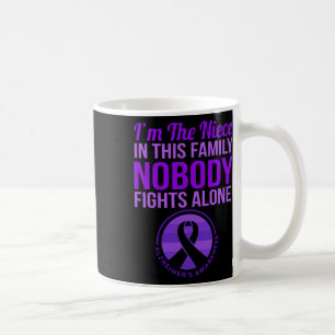Niece Nobody Fights Alone Heimerheimer's Awareness Coffee Mug