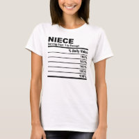 Niece Nutrition Facts Custom Personalised Woman