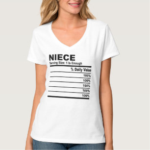 Niece Nutrition Facts Custom Personalised Women T-Shirt