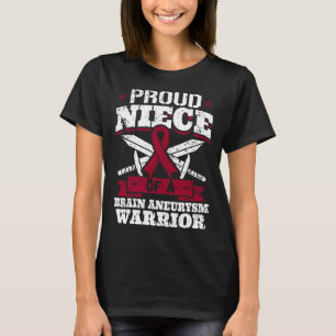 Niece Of A Brain Aneurysm Warrior Awareness Ribbon T-Shirt