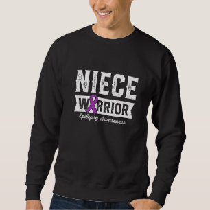 Niece of a Warrior Epilepsy Niece Purple Ribbon Su Sweatshirt